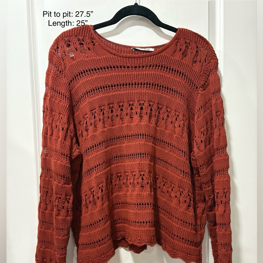 Dex Terracotta Knit Top 2XL